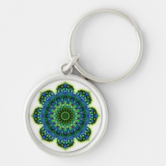 Mandala grün blau schlüsselanhänger (Vorne)