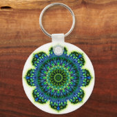 Mandala grün blau schlüsselanhänger (Vorderseite)