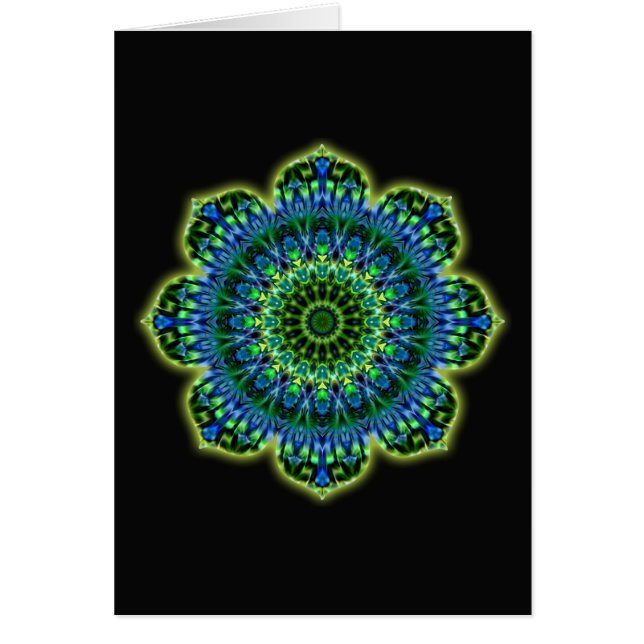 Mandala grün blau | schwarz (Vorne)
