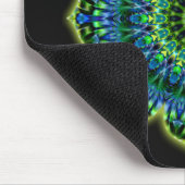 Mandala grün blau | schwarz mousepad (Ecke)