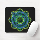 Mandala grün blau | schwarz mousepad (Mit Mouse)