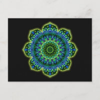 Mandala grün blau | schwarz