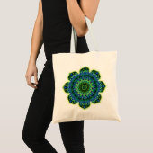 Mandala grün blau tragetasche (Vorderseite (Produkt))
