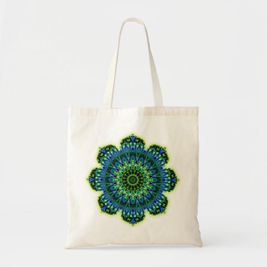 Mandala grün blau tragetasche (Vorne)