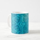 Mandala-Grunge-Muster Kaffeetasse (Vorderseite Links)