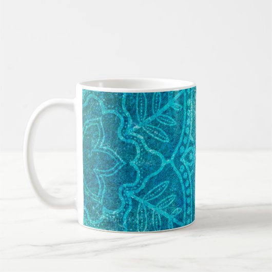 Mandala-Grunge-Muster Kaffeetasse (Links)