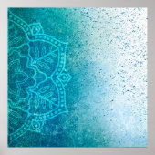 Mandala-Grunge-Muster Poster (Vorne)