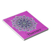 Mandala. Grunge-Stil mit personalisiertem Namen. Notizblock (angewinkelt)