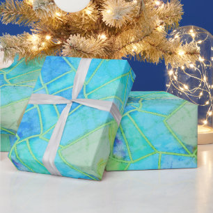 Mandala-Grünkreideskizze Geschenkpapier