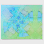 Mandala-Grünkreideskizze Geschenkpapier (Flach)