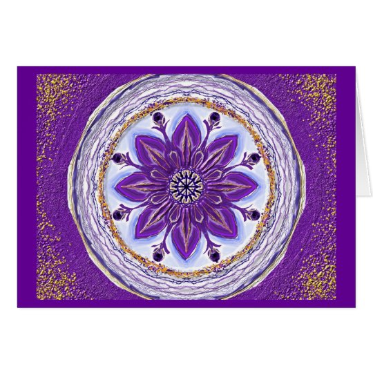 Mandala-Grußkarte 10 I-M Königsblau Karte