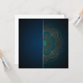 Mandala - Grußkarte Karte (Vorderseite/Rückseite Beispiel)