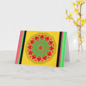 Mandala Grußkarte Karte (Gelbe Blume)