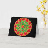 Mandala-Grußkarte Karte (Gelbe Blume)