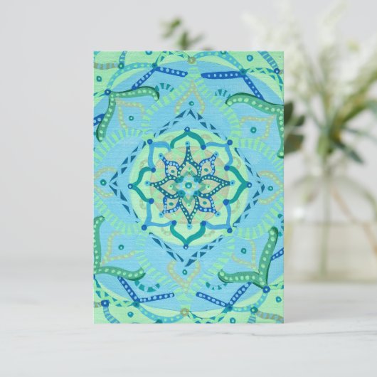 Mandala Grußkarten Dankeskarte (Stehend Vorderseite)