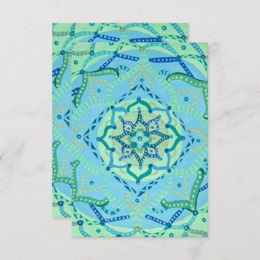 Mandala Grußkarten Dankeskarte (Vorne/Hinten)