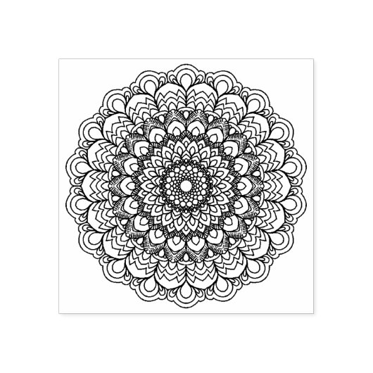 Mandala Gummistempel (Prägung)