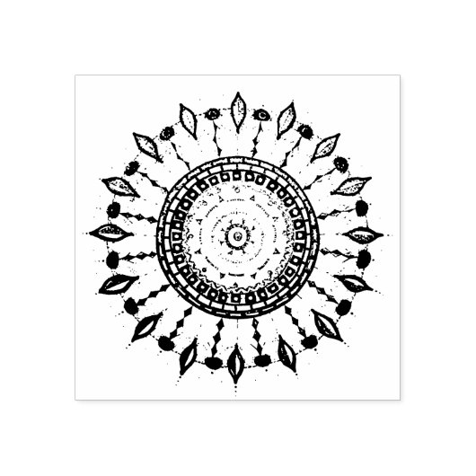 Mandala Gummistempel (Prägung)