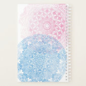 Mandala Half Size Planner blau/rosa Planer (Rückseite)