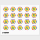 Mandala Hand bemalt Design Sticker (Blatt)