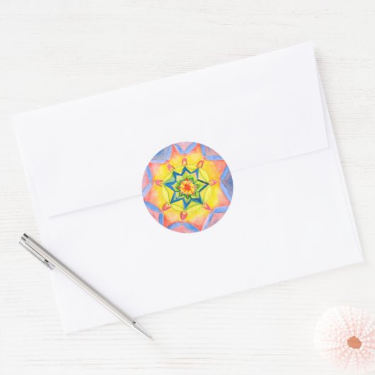 Mandala Hand bemalt Design Sticker (Umschlag)