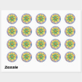 Mandala Hand bemalt Sticker (Blatt)