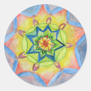 Mandala Hand bemalt Sticker