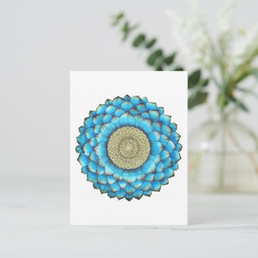 Mandala handgezeichnet Druck Postkarte (Stehend Vorderseite)