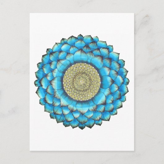Mandala handgezeichnet Druck Postkarte (Vorderseite)