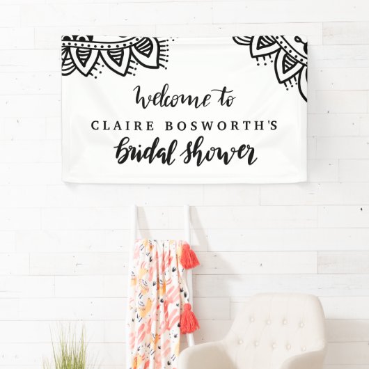 Mandala Handwriting Brautparty Boho Banner (Insitu)
