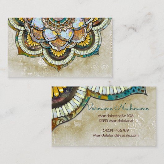 Mandala Happiness Visitenkarte (Vorne/Hinten)