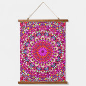 Mandala Harmony Wall Tapestry Wood-Topped Wandteppich Mit Holzrahmen (Vorderseite 3)