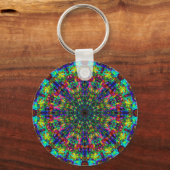 Mandala Hartglas: Schlüsselanhänger (Vorderseite)