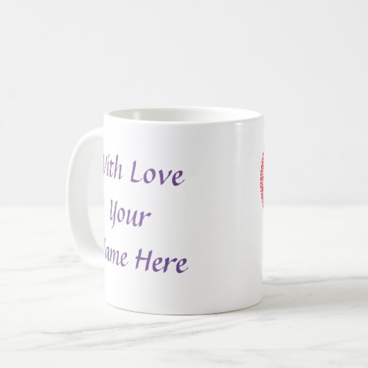 Mandala Heart Coffee Tasse (Vorderseite Links)