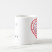 Mandala Heart Coffee Tasse (Mittel)