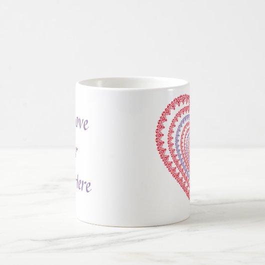 Mandala Heart Coffee Tasse (Mittel)