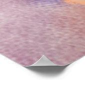 Mandala Heart Soft Peach Lila Watercolor Print Poster (Ecke)