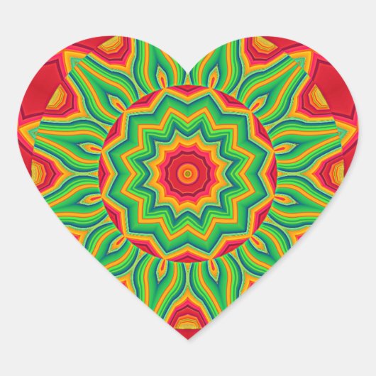 Mandala Heart Sticker (Vorderseite)