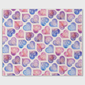 Mandala Hearts Muster Geschenkpapier (Flach)