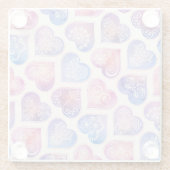Mandala Hearts Muster Glasuntersetzer (Rückseite)