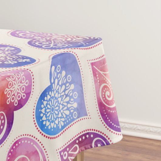 Mandala Hearts Muster Tischdecke (Beispiel)