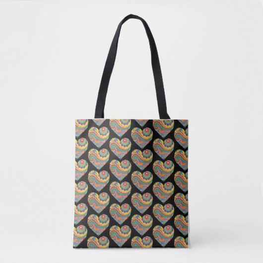 Mandala Hearts Tasche (Vorderseite)