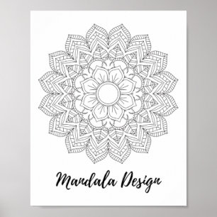Mandala Heilige Geometrie Kunst Yoga Mantra Blume Poster