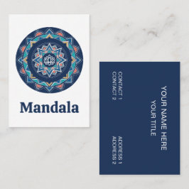 Mandala Heilige Geometrie Yoga-Lehrer Visitenkarte
