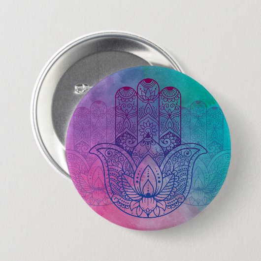 Mandala Henna | Lotus Hand Button (Vorne & Hinten)