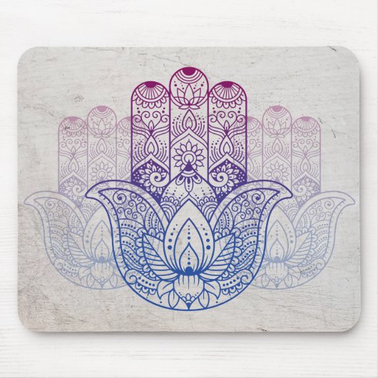 Mandala Henna | Lotus Hand Mousepad (Vorne)