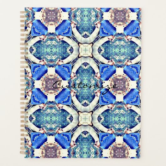 Mandala Herzen designen blau Thunder_Cove Planer (Vorderseite)