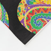 Mandala-Herzen Fleecedecke (Ecke)