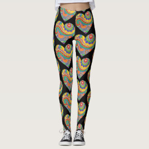 Mandala-Herzen Leggings