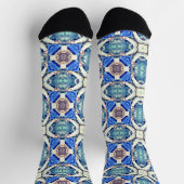 Mandala-Herzen-Muster blau Thunder_Cove Socken (Oben)